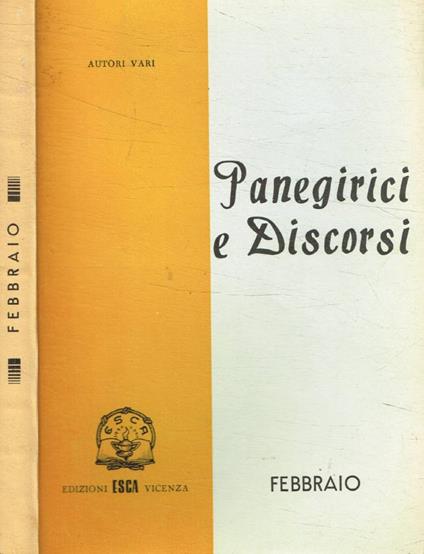 Panegirici e discorsi - copertina