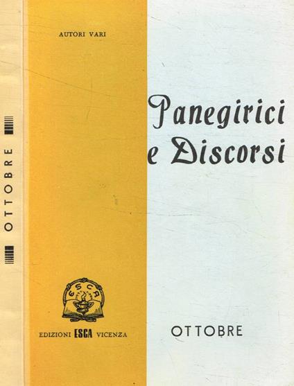Panegirici e discorsi - copertina