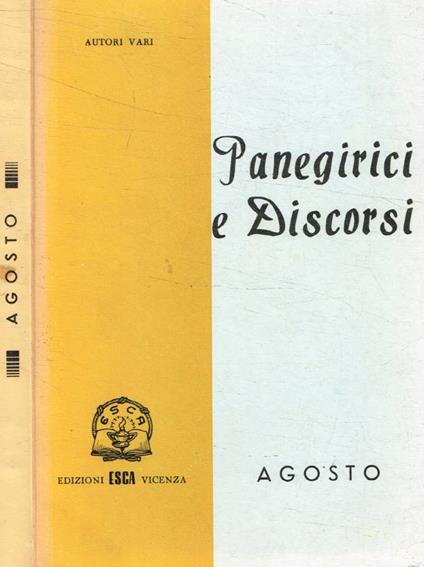 Panegirici e discorsi - copertina
