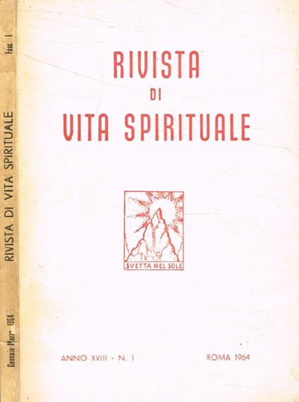 Rivista di vita spirituale anno XVIII, n.1, gennaio-marzo 1964 - copertina