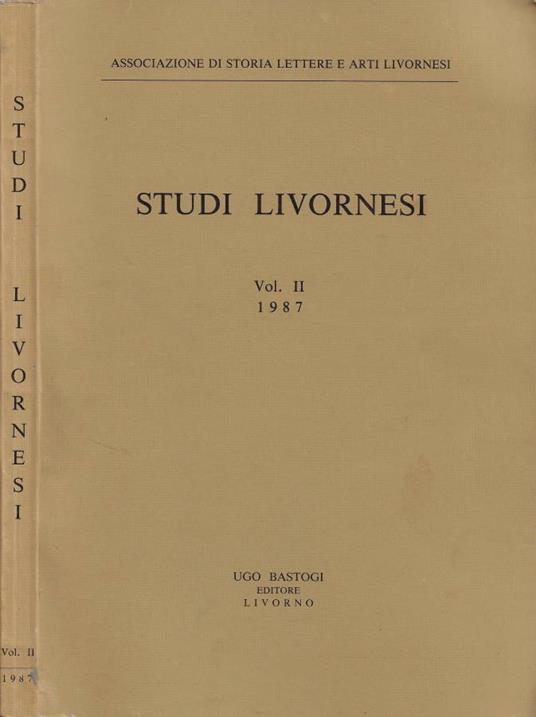 Studi livornesi. Vol. II (1987) - copertina
