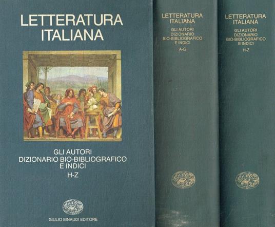 Letteratura italiana. Gli Autori. Dizionario bio-bibliografico e Indici 2voll - copertina