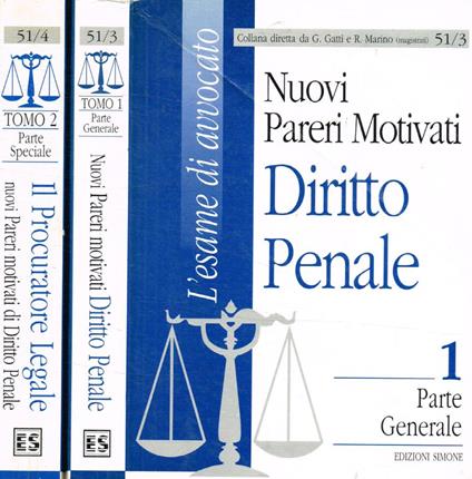 Nuovi pareri motivati diritto penale. Il procuratore legale. 2voll - copertina