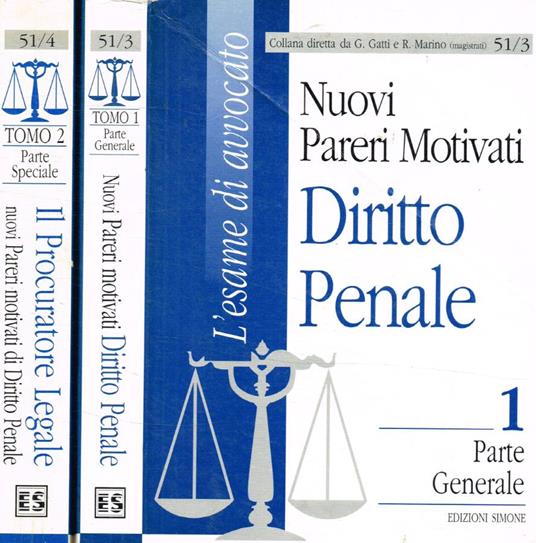 Nuovi pareri motivati diritto penale. Il procuratore legale. 2voll - copertina