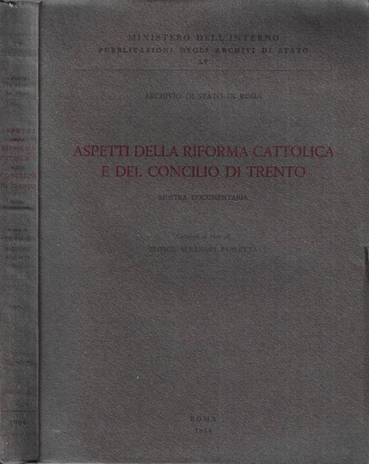 Aspetti della riforma cattolica e del Concilio di Trento - copertina
