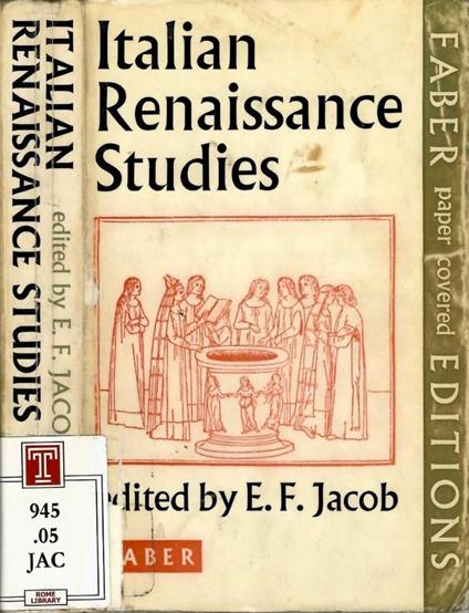 Italian renaissance studies - copertina
