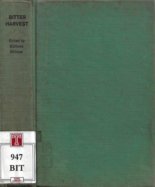 Bitter Harvest - copertina