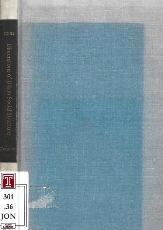 Dimension of Urban Social Structure - copertina