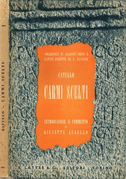 Carmi scelti - copertina