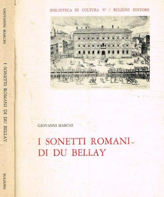 I sonetti romani di Du Bellay - copertina