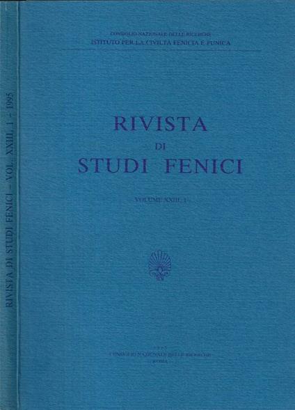 Rivista di studi fenici Vol. XXIII. 1 - copertina