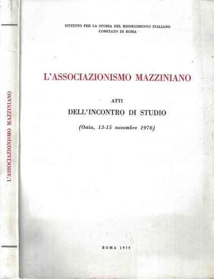 L' associazionismo mazziniano - copertina
