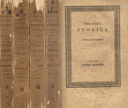 Storia dei francesi vol.XX, XXIV, XXV, XXVIII - copertina