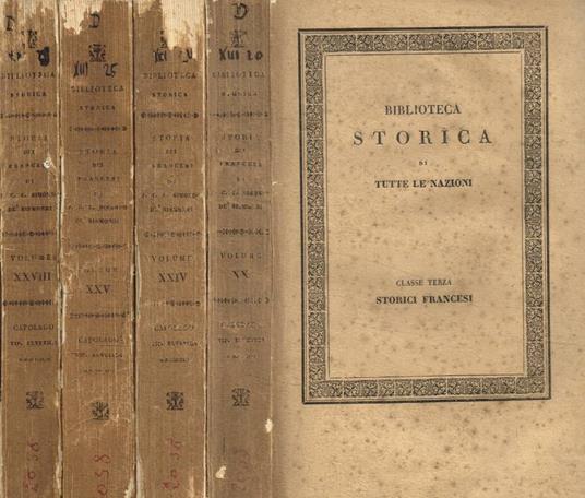 Storia dei francesi vol.XX, XXIV, XXV, XXVIII - copertina