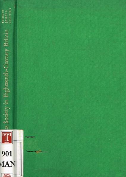 Man versus Society in eighteenth-Century britain - copertina