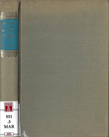 The poet of the marvelous - copertina