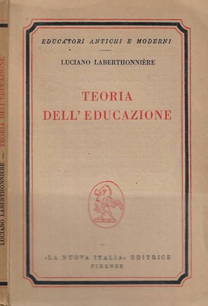 Teoria dell'educazione - copertina