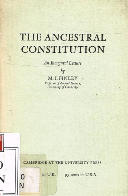 The ancestral constitution - copertina