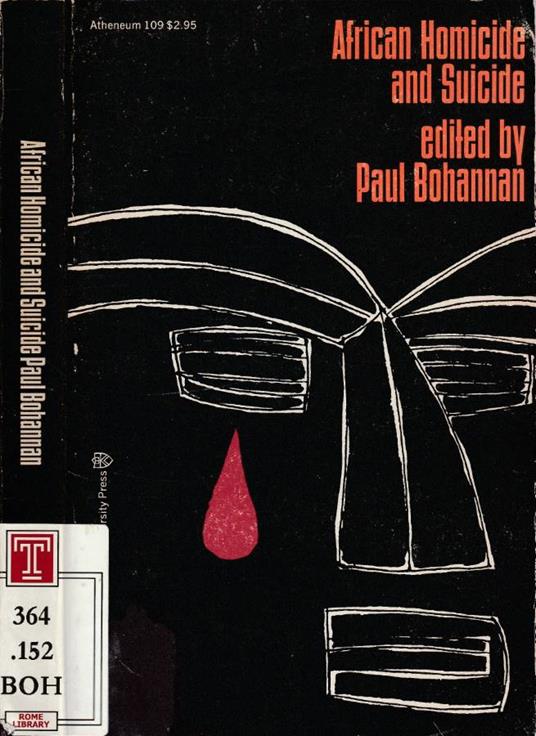 African homicide and suicide - copertina