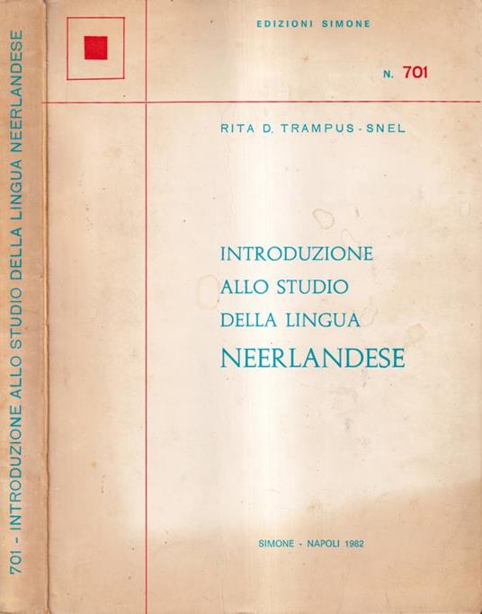 Introduzione allo studio della lingua neerlandese - copertina