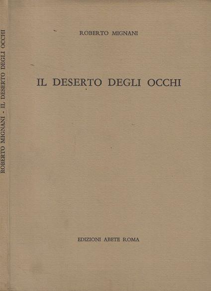 Il deserto degli occhi - copertina