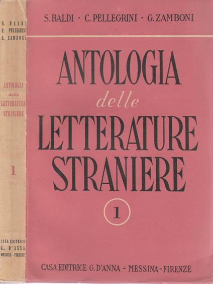 Antologia delle letterature straniere vol 1 - copertina