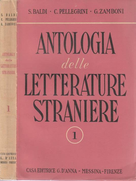Antologia delle letterature straniere vol 1 - copertina