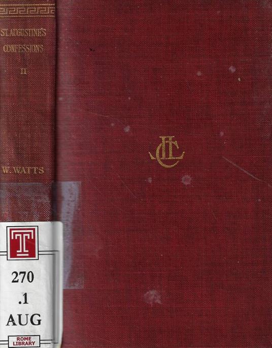 St. Augustine's confessions Vol. II - copertina