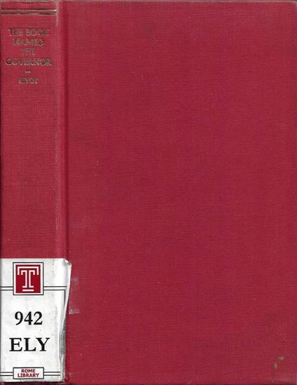 The Book named The Governor - copertina