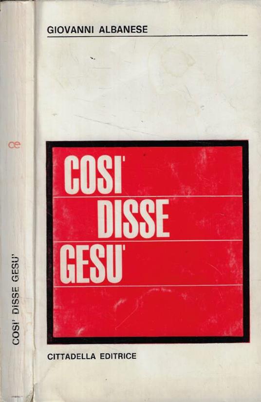 Così disse Gesù - Giovanni Albanese - copertina