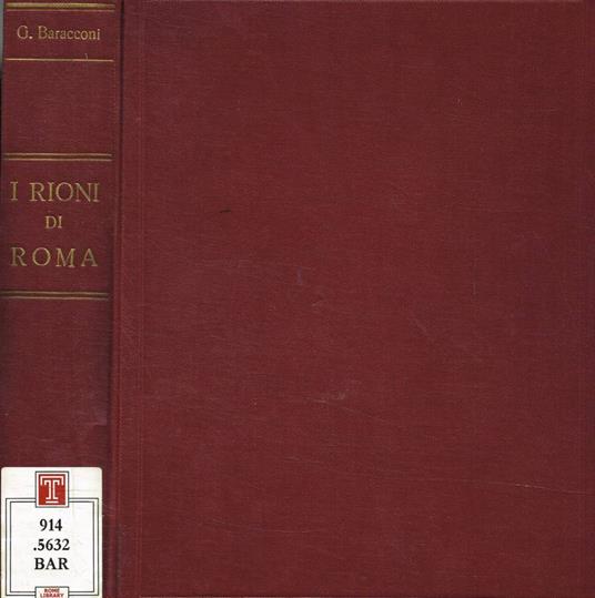 I rioni di Roma - Giuseppe Baracconi - copertina