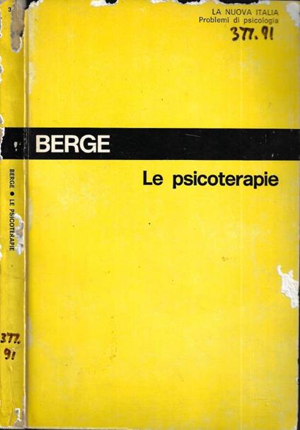 Le psicoterapie - André Berge - copertina