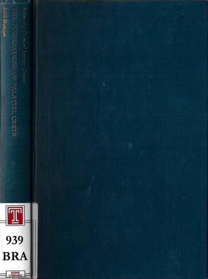 The foundations of Palatial Crete - Keith Branigan - copertina