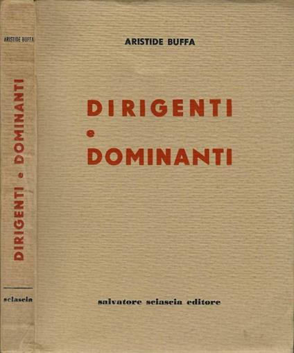 Dirigenti e dominanti - Aristide Buffa - copertina