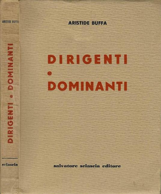 Dirigenti e dominanti - Aristide Buffa - copertina
