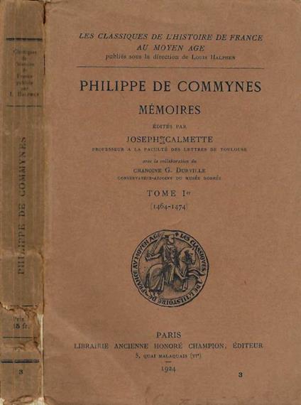 Philippe De Commynes - Joseph Calmette - copertina