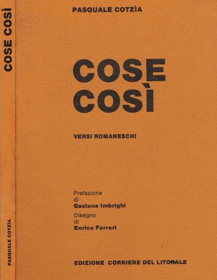 Cose così - Pasquale Cotzia - copertina
