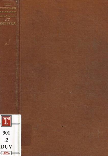 Change at Shebika - Jean Duvignaud - copertina