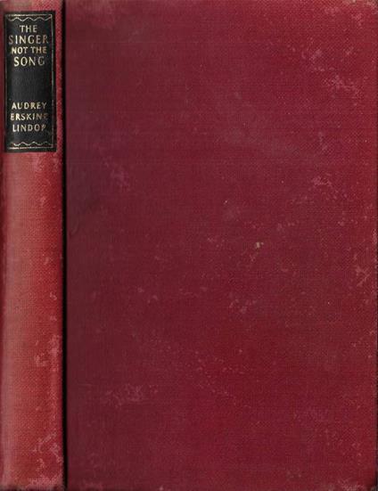 The singer not the song - Audrey Erskine Lindop - copertina