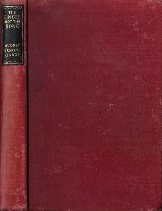 The singer not the song - Audrey Erskine Lindop - copertina