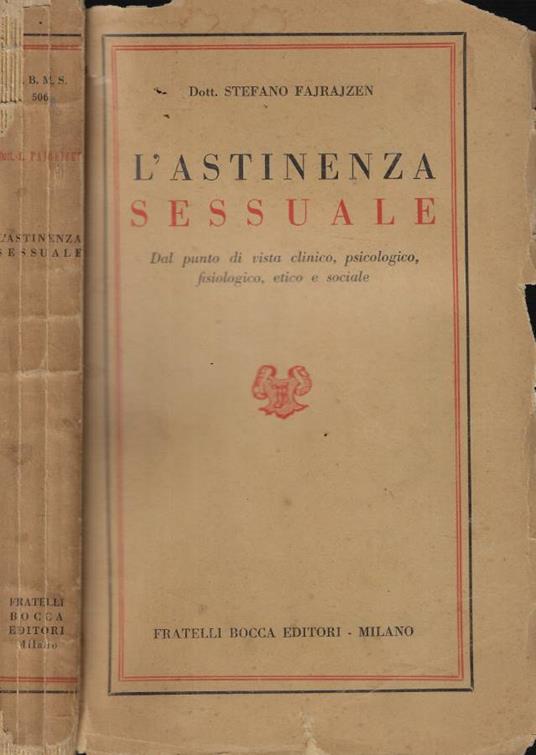 L' astinenza sessuale - Stefano Fajrajzen - copertina
