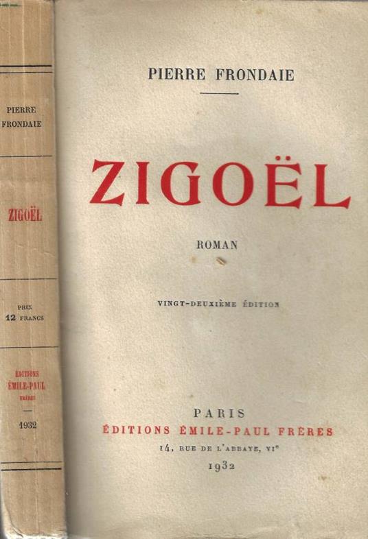 Zigoel - Pierre Frondaie - copertina