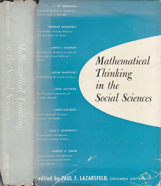 Mathematical thinking in the social sciences - Paul F. Lazarsfeld - copertina