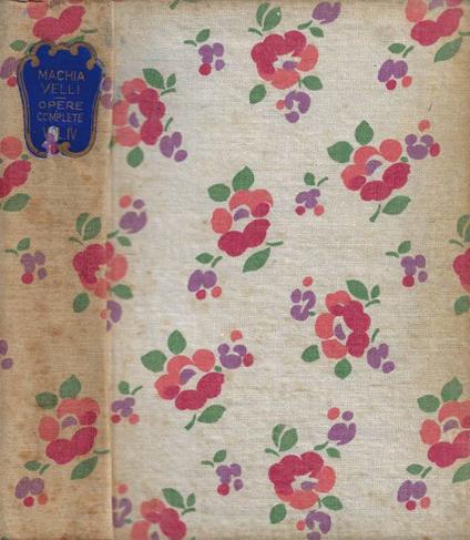 Istorie fiorentine. Vol. I - Machiavelli - copertina