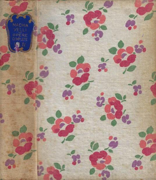 Istorie fiorentine. Vol. I - Machiavelli - copertina