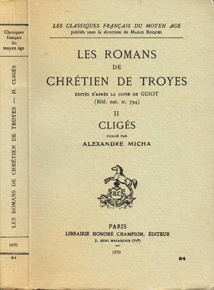 Cligés - Alexandre Micha - copertina