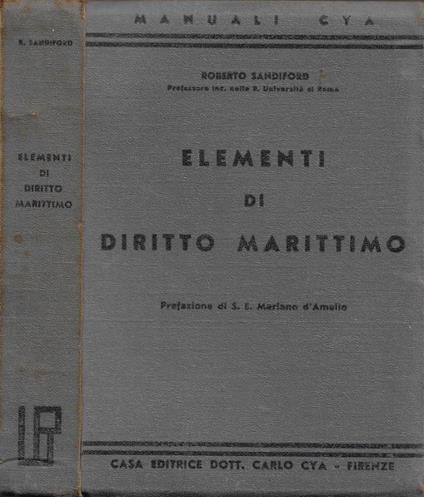 Elementi di Diritto Marittimo - Roberto Sandiford - copertina