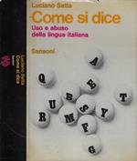 Come si dice