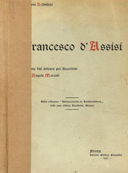 Francesco d'Assisi - Gustavo Schnurer - copertina