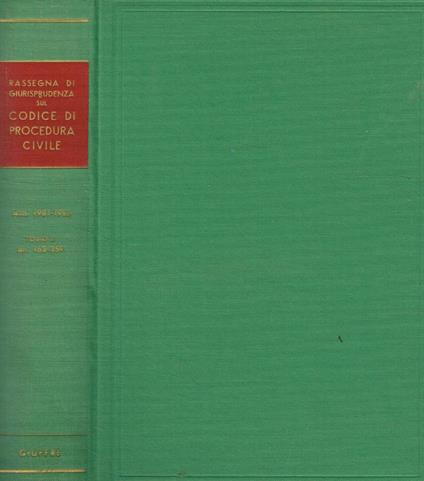 Rassegna di giurisprudenza sul codice di procedura civile tomo II libro II - Mario Stella Richter - copertina